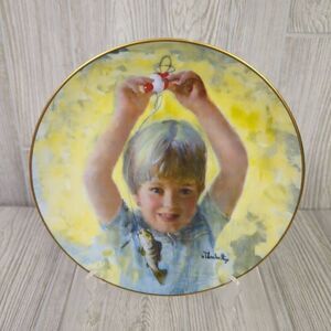 Thornton Utz First Catch Carefree Days Collector Plate 1982 Viletta China w/ COA